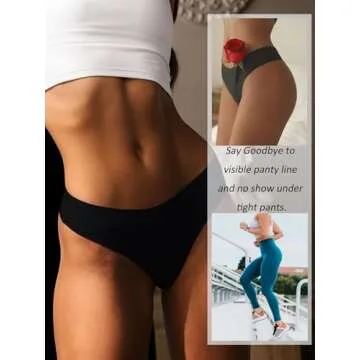 Bolivelan Mid-Rise Seamless Thongs for Women - Comfy & Stylish