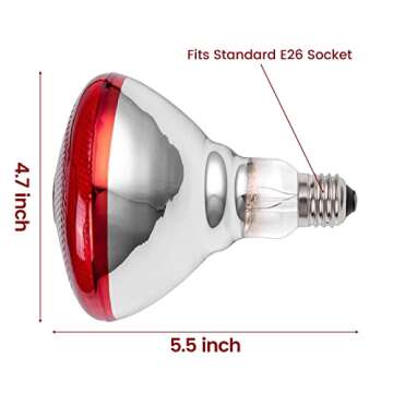 YEAOI 150 Watt Heat Lamp for Chickens and Reptiles