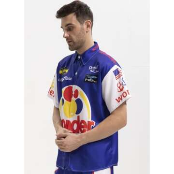 YOLINYOISH Ricky Bobby Costume Talladega Nights Halloween Racing Car Shirts Adults Clothing for Men and Women Halloween Party Props Size XXL