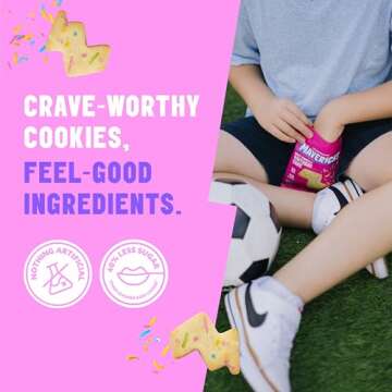 Mavericks Birthday Cake Bolt Cookies - Vegan Birthday Cake Confetti Cookies, Egg Free, Dairy Free, N...