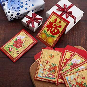 Bememo 120 Pcs Chinese New Year Red Envelopes for Gifts