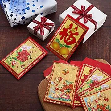 Bememo 120 Pcs Chinese New Year Red Envelopes for Gifts