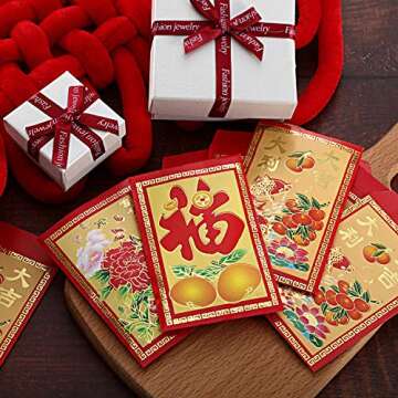 Bememo 120 Pcs Chinese New Year Red Envelopes for Gifts