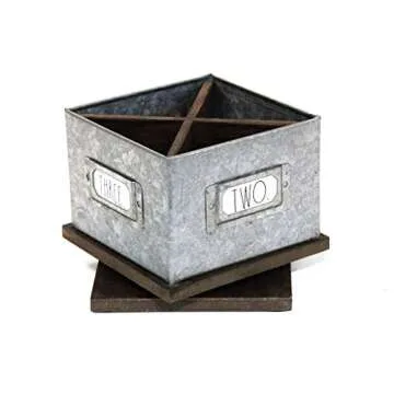 Rae Dunn Stylish Rotating Pencil Cup for Desk Organization