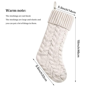 Stylish 18 Inch Knit Christmas Stockings for Your Home