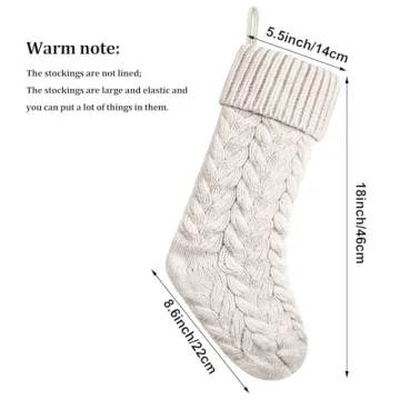 Stylish 18 Inch Knit Christmas Stockings for Your Home
