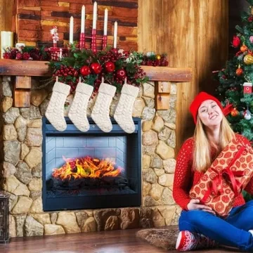 Stylish 18 Inch Knit Christmas Stockings for Your Home