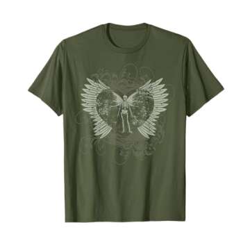 Aesthetic Y2K Fairy Wings Skeleton Alternative Grunge T-Shirt