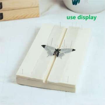Adjustable Labs Insect Pinning Spreading Board with Wings Pressing Paper, 11.8' * 6.7' * 1.3’ EVA Foam, Bug Boards Butterfly Mounting Specimen Spreading Wings Board for Science Education