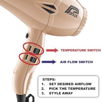 Parlux Advance Light Red Hair Dryer Bundle – Fast Styling