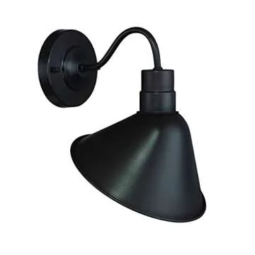 Trade Winds Lighting TW50006ORB Industrial Retro Vintage Gooseneck Barn 1-Light Transitional Wall Sconce, 100 Watts, in Oil Rubbed Bronze