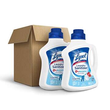 Lysol Laundry Sanitizer Additive, Crisp Linen, 90 Fl Oz Pack of 2