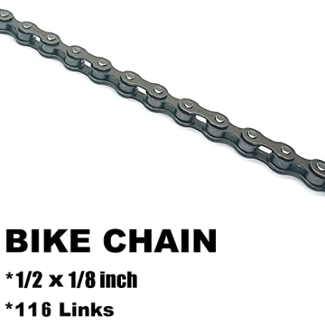 Durable Single Speed Bike Chain 1/2x1/8 inch 116 Links