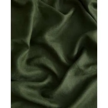 Bed Threads - Linen Fitted Sheet - 100% French Flax Linen - 170 GSM - Luxury & Eco-Friendly - Breathable, Durable & Soft - Single Fitted Sheet Only - Machine Washable - Queen - Olive