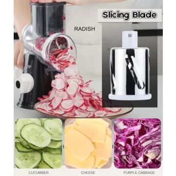 Ourokhome Rotary Cheese Grater with 3 Blades