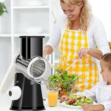 Ourokhome Rotary Cheese Grater with 3 Blades