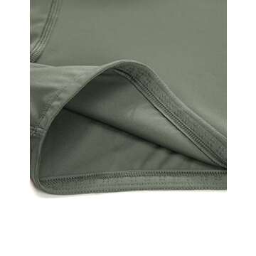 CRZ YOGA Womens Skirt Golf Tennis Skirts with Zip Pockets Stretch Lightweight Casual Athletic Running Skorts Grey Sage Medium