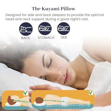 Kuyami Pillow Set - Soft and Fluffy Bed Pillows for All Sleepers, Adjustable Comfort