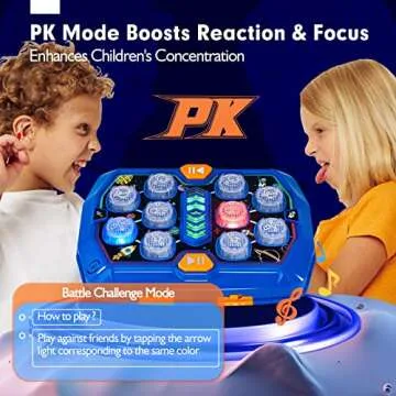 hahaland Toys for Ages 5-7 - Interactive Whack A Game with Sound and Light Stem Montessori Toy Fun Gifts for Early Learning Education Birthday Gift for Kids Age 3 4 5 6 7 8 Years Old Boys Girls