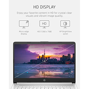 HP 14 Laptop - Intel Celeron, 4GB RAM, Windows 11