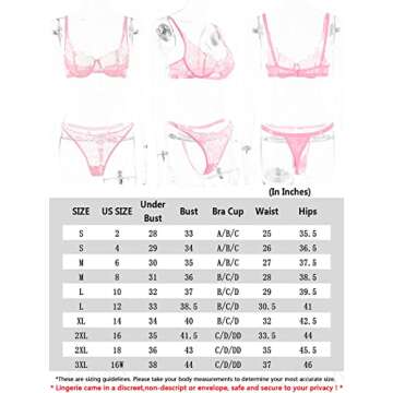 Kaei&Shi Sexy Bra and Panty Set for Women