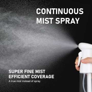 Spray Bottle For Hair, Continuous Mister Empty Spray Bottles, Ultra Fine Mist Water Sprayer for Hair...