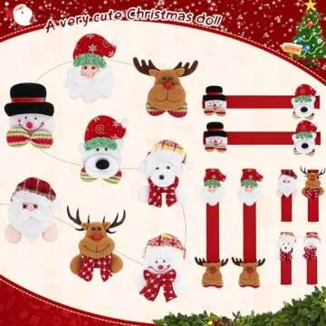Cute 9pcs Christmas Refrigerator Handle Covers for Kitchen