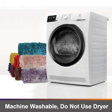 Civkor Bathroom Rugs Mats Set 2 Piece Pink Butter Chenille, Cute Bath Mat Rug Shiny Noodle with Non Slip Backing, Super Water Absorbent Machine Washable 31x20 and 24x16 Inch