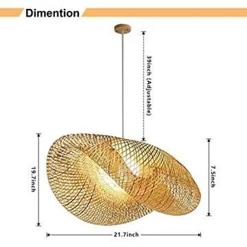 Farmhouse Bamboo Pendant Light - Elegant Hanging Fixture