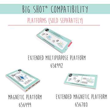 Sizzix Big Shot Starter Kit 661500 Manual Die Cutting & Embossing Machine for Arts & Crafts, Scrapbooking & Cardmaking, 6” Opening