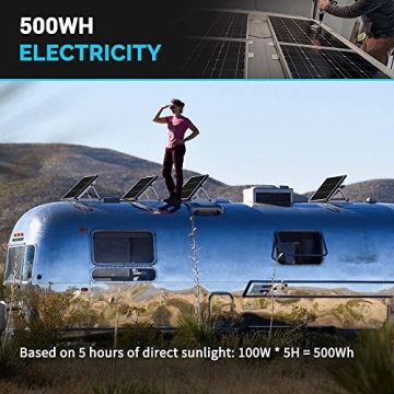 100 Watt Solar Panels 2-Pack for RV & Off-Grid
