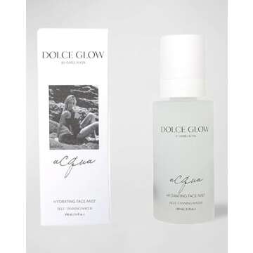 DOLCE GLOW Acqua Hydrating Face Mist Self Tanning Water 3.4 Fl. Oz