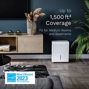 hOmeLabs 1,500 Sq. Ft Energy Star Dehumidifier for Homes
