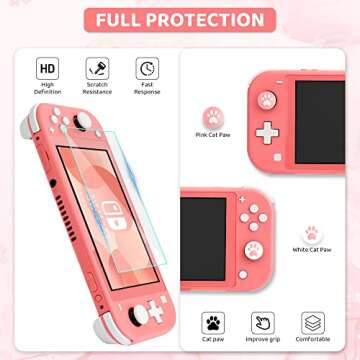 FUNDIARY Pink Carrying Case for Nintendo Switch Lite