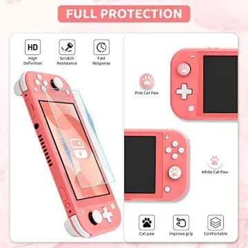 FUNDIARY Pink Carrying Case for Nintendo Switch Lite