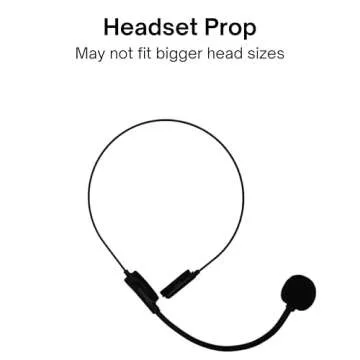 4E's Novelty Rockstar Costume Accessories Headset Prop - Fake Rock Star Singer Microphone and Headphones Halloween Costume Accessory for Kids & Adults Men Women Boys Girls,