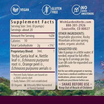 WishGarden Herbs Kick-Ass Allergy - Plant-Based Non-Drowsy Herbal Allergy Supplement with Nettle Lea...