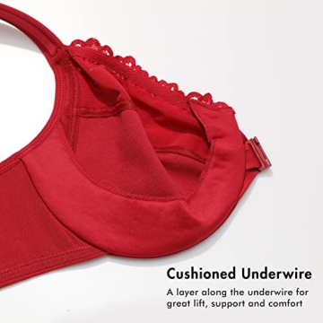 Comfortable Lace Front Closure Bra for Plus Sizes