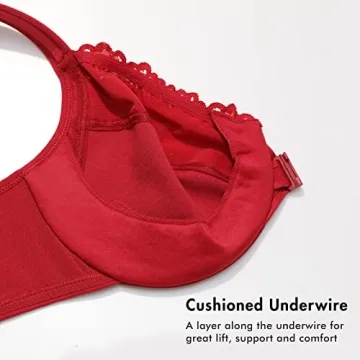 Comfortable Lace Front Closure Bra for Plus Sizes