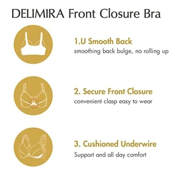 Comfortable Lace Front Closure Bra for Plus Sizes