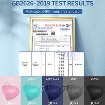 KN95 Face Masks 50 Pcs Breathable Protection K95 Safety