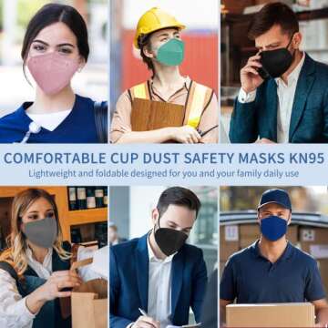 KN95 Face Masks 50 Pcs Breathable Protection K95 Safety