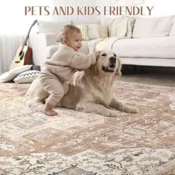 DTICON Washable Boho Rug 5x7 - Stylish & Durable