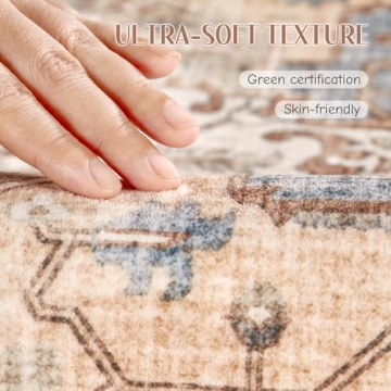 DTICON Washable Boho Rug 5x7 - Stylish & Durable