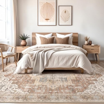 DTICON Washable Boho Rug 5x7 - Stylish & Durable