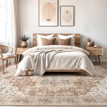 DTICON Washable Boho Rug 5x7 - Stylish & Durable