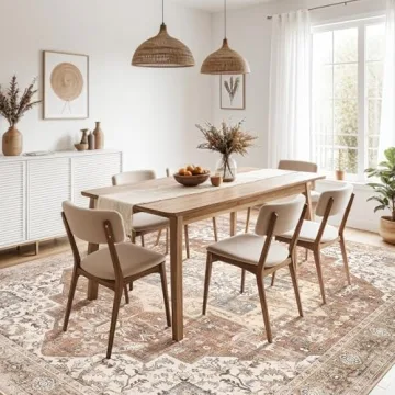 DTICON Washable Boho Rug 5x7 - Stylish & Durable