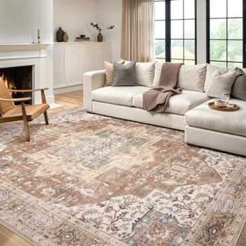 DTICON Washable Boho Rug 5x7 - Stylish & Durable