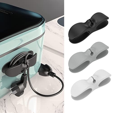 Nearockle Cord Organizer for Kitchen Appliances, Adhesive Cord Holder, Cord Winder for Storage Appli...