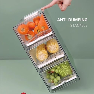 Bealy Stackable Fruit Storage Containers - BPA-Free and Versatile